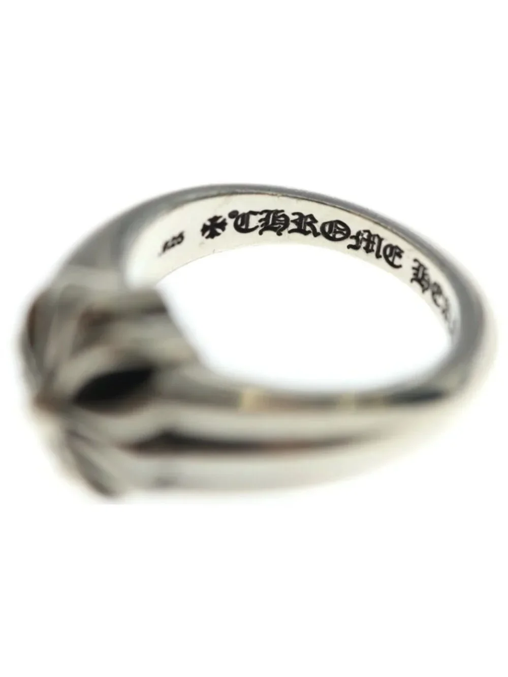 Chrome Hearts Cutout CH Pls Sml Small Plus Ring Silver
